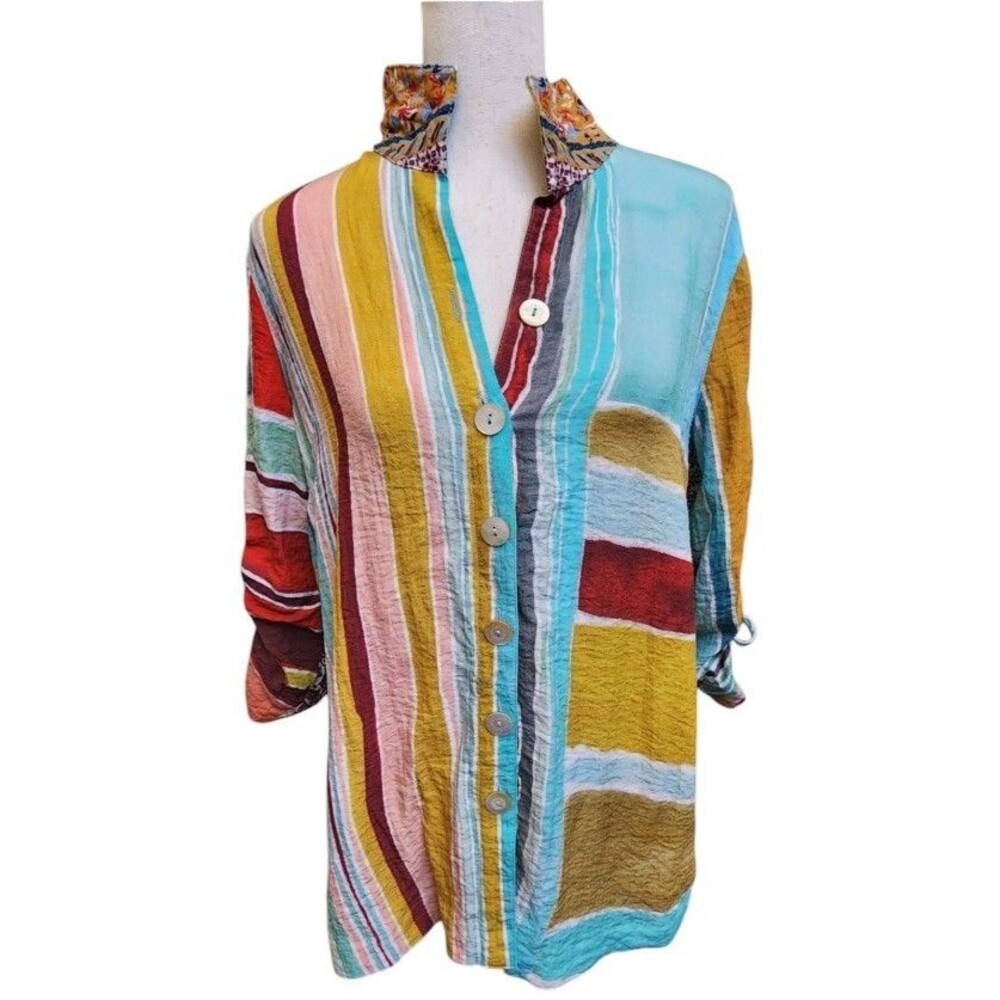 John Mark MOP Button Top Size XS Rayon/Nylon